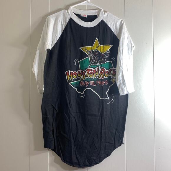 vintage 1980 ALICE COOPER BLACK SABBATH baseball jersey 3/4 sleeve tee shirt L - Picture 2 of 7